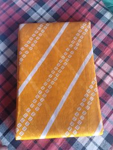 Mustard Yellow Bandhani Saree