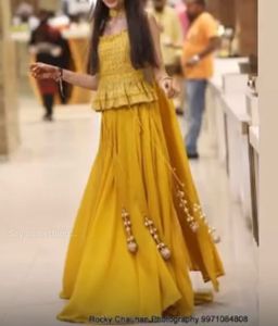 Beautiful Yellow Lehenga Set