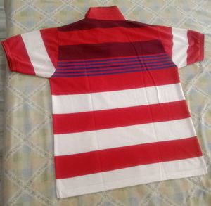 Red and White Striped T  Shirt New never used