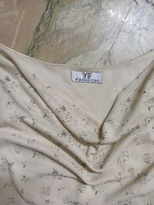 Floral Print Cowl Neck Top
