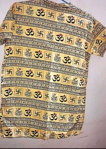 Men's Om Print Kurta