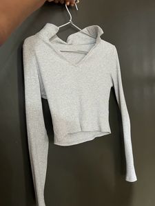 Urbanic Simplicity Y2K Cropped Gray Top