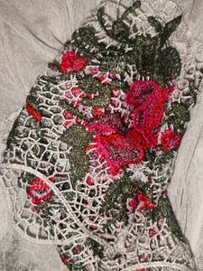 Embroidered Net shrug