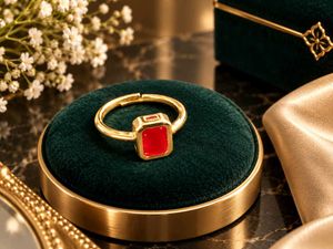Elegant Red Gemstone Statement Ring