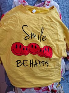 Yellow Smiley Face T-Shirt and two more top