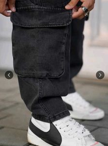 Men's Black Cargo Jeans