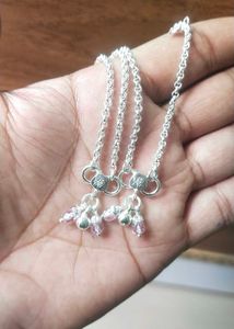 Pure Silver CZ Snack Chain ⛓️ Anklets पायल