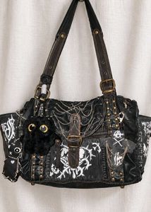 Handmade gothic leather bag