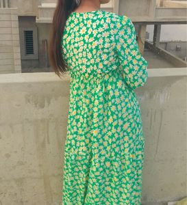 Green Floral Maxi Dress