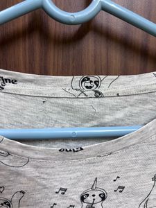 Cute Sloth Print Crop Top