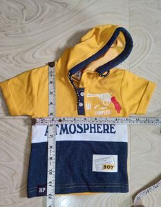 Brand: HARI POTER Boys tshirt with hoodies and shorts. Size: 0
