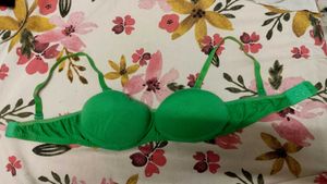 green bra slightly padded