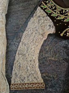 Embroidered Kurta Set with Lace Pants