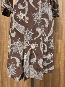 MANGO Brown Paisley Print Dress