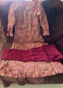 Beautiful red Printed Kurta Set