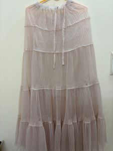 Flowy Tiered Pink Skirt