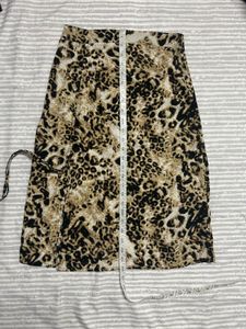 Leopard Print Midi Skirt