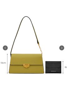 💚 MIRAGGIO Olive Green Statement Shoulder Bag ✨