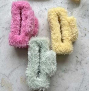 Faux Fur Claw Clips Set