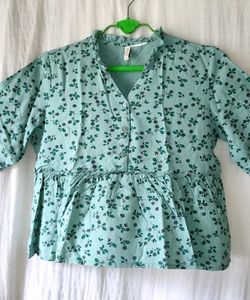 Sweet Floral Print Top