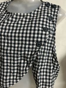 Black and White Checkered Sleeveless Top