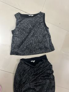 Silver Shimmer Two-Piece Dress