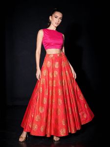 Beautiful Coral Ethnic Skirt