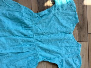 Charming Blue Eyelet Dress