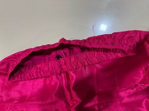 Pink Embroidered Palazzo Pants