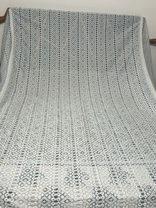 white lace crochet Bedsheet with pillow covers