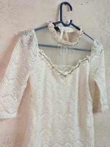 Elegant White Lace Top