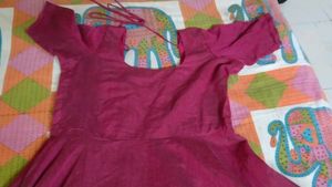 Vibrant Pink Ethnic Gown Frock