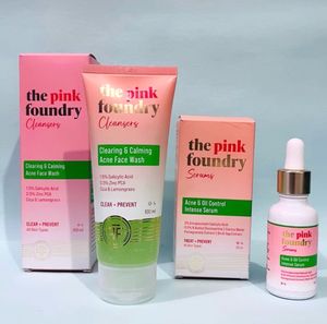 Pink Foundry Face Wash and serum