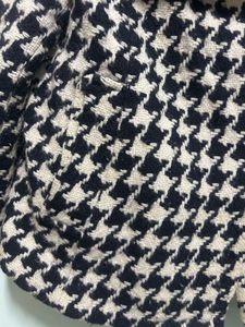 Houndstooth Cropped winter Jacket