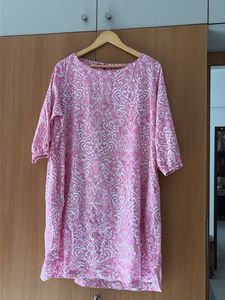 Melange Pink & White Cotton Kurta with pockets