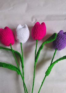 🌷crochet Tulip Flower Bunch