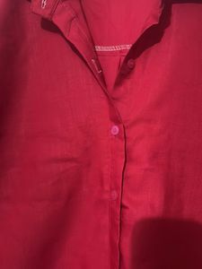 Classic Red Button-Down Shirt