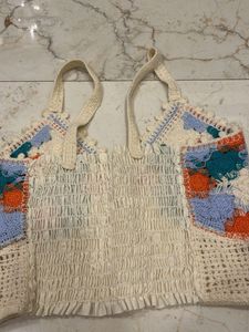 Crochet Floral Crop Top