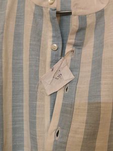 Striped Blue and White Kurta