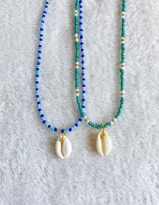 Beaded Shell Necklace Set
