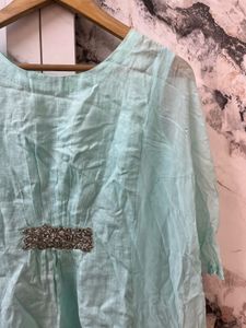 Stunning Teal Embellished Kaftan Gown