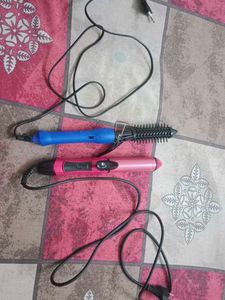 2 COMBO OF Hair Curler and Straightener Set