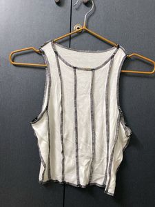 Ribbed Lettuce Trim Tank Top