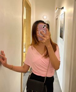 Zara Chic Pink Wrap Top💕