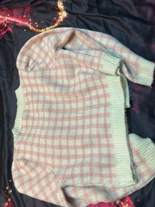 Cute Pink Plaid Cardigan