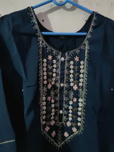 Zari Work Women Kurta Pant And Dupatta Set