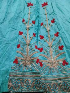 Very Beautiful Seagreen Front Slit Gawn