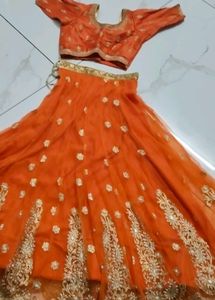 Orange Lehenga Choli Set