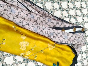 set of 2 silk scarves