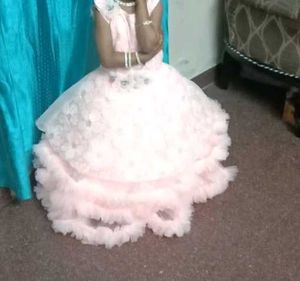 Adorable Pink Ruffled Party Dress